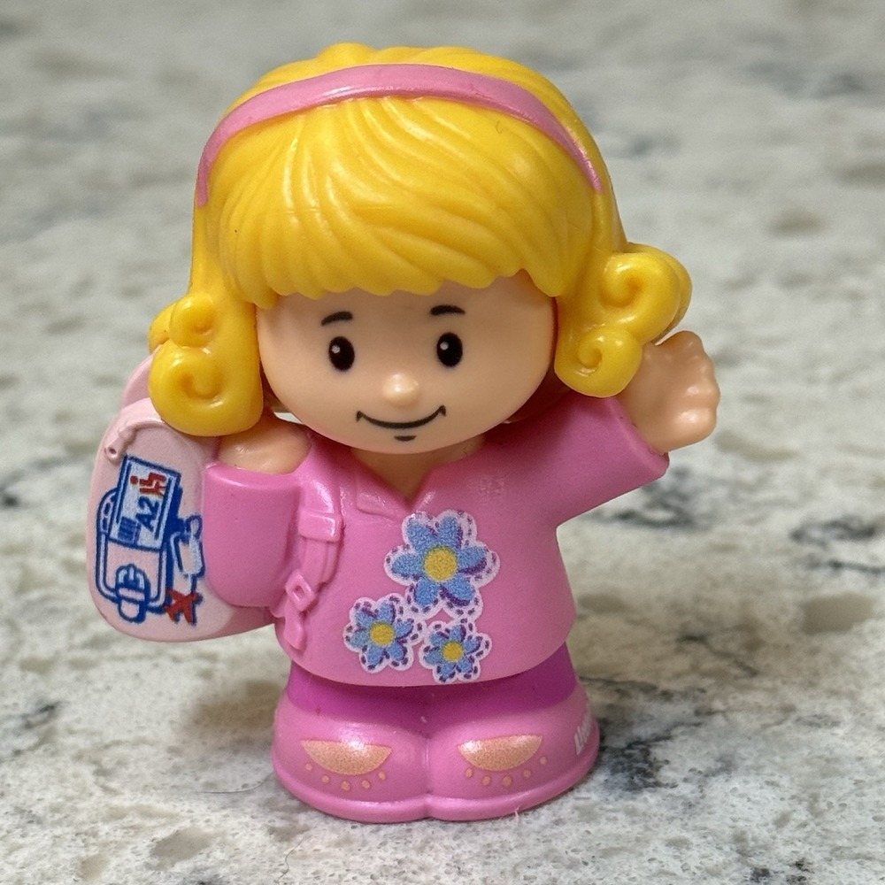 Fisher Price Little People Emma Girl Travel Flying Blonde Pink Kid 2016